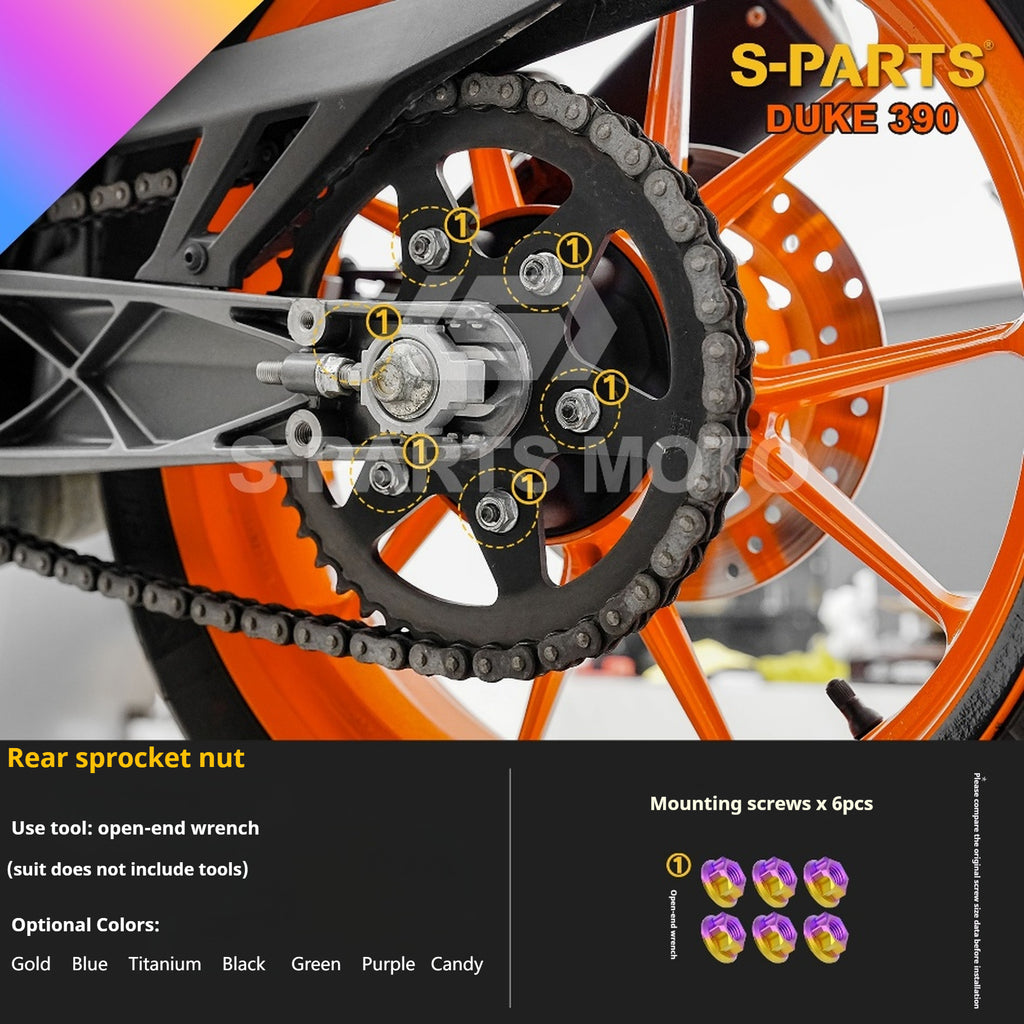 SPARTS Stan KTM DUKE 390 Dedicated · TC4 Titanium Full Motorcycle Bolt Kit