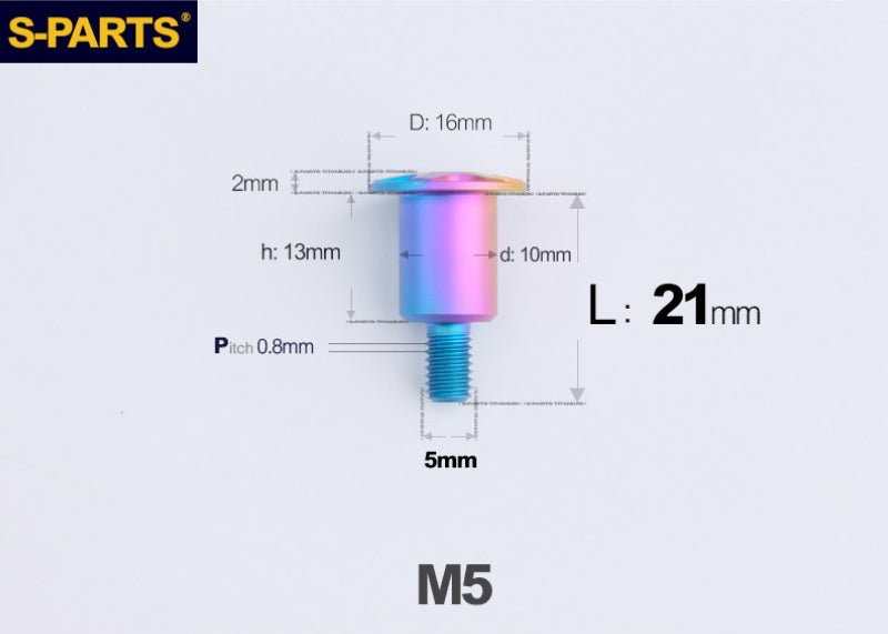 SPARTS M5 Titanium Button Head Shoulder Bolt