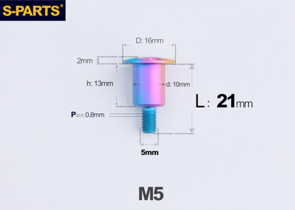 SPARTS M5 Titanium Button Head Shoulder Bolt