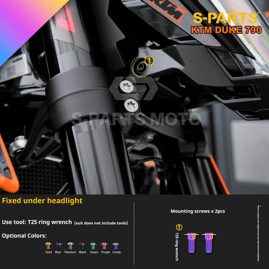 SPARTS TC4 Titanium Bolt Kit Compatible with KTM DUKE 790 – Full Motorcycle Fastener Upgrade