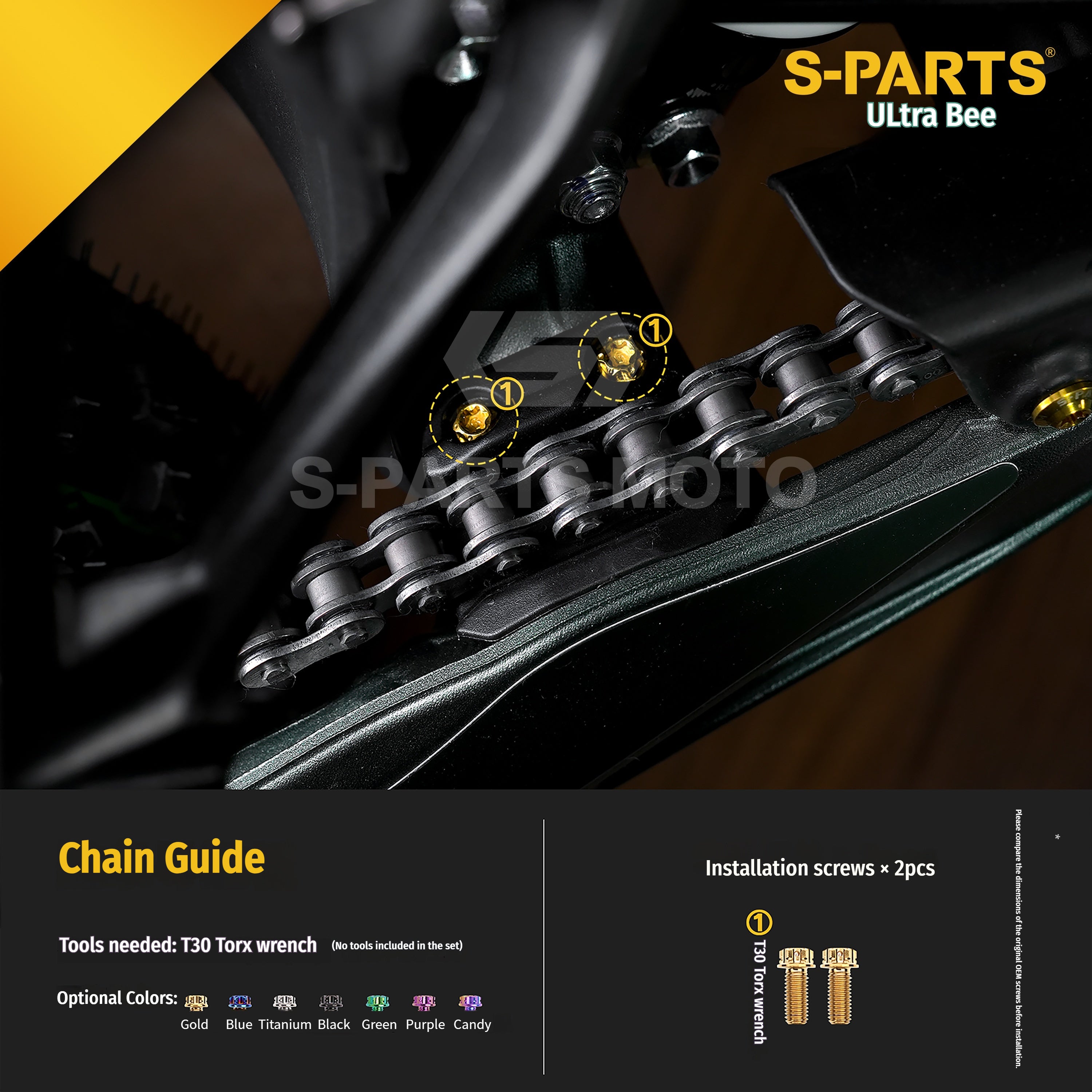 SPARTS Titanium Bolt Kit for Ultra Bee | Full Motorcycle Upgrade Set