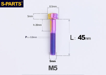 SPARTS M5 Titanium Bolt A3 Series – Motorcycle & E-Bike Upgrade Screws