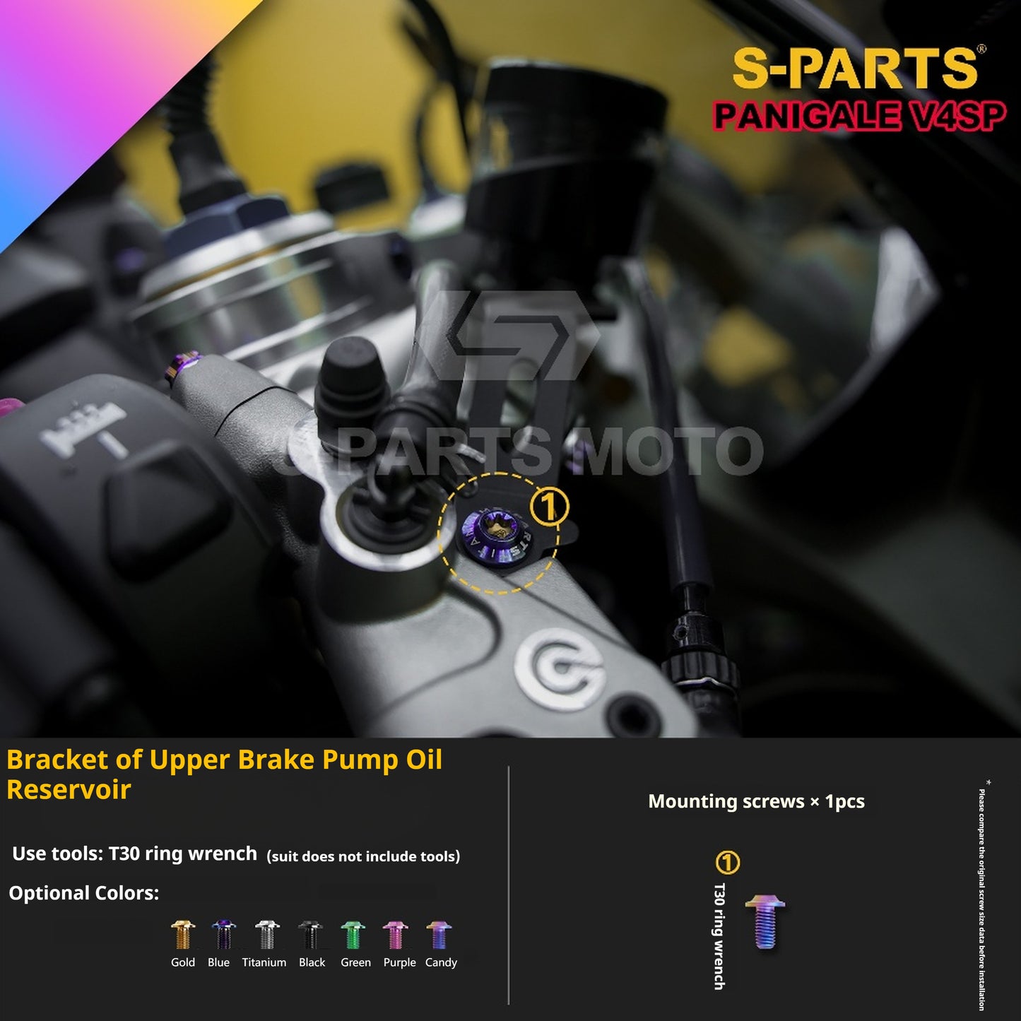 SPARTS TC4 Titanium Bolt Kit for Ducati Panigale V4SP Motorcycle