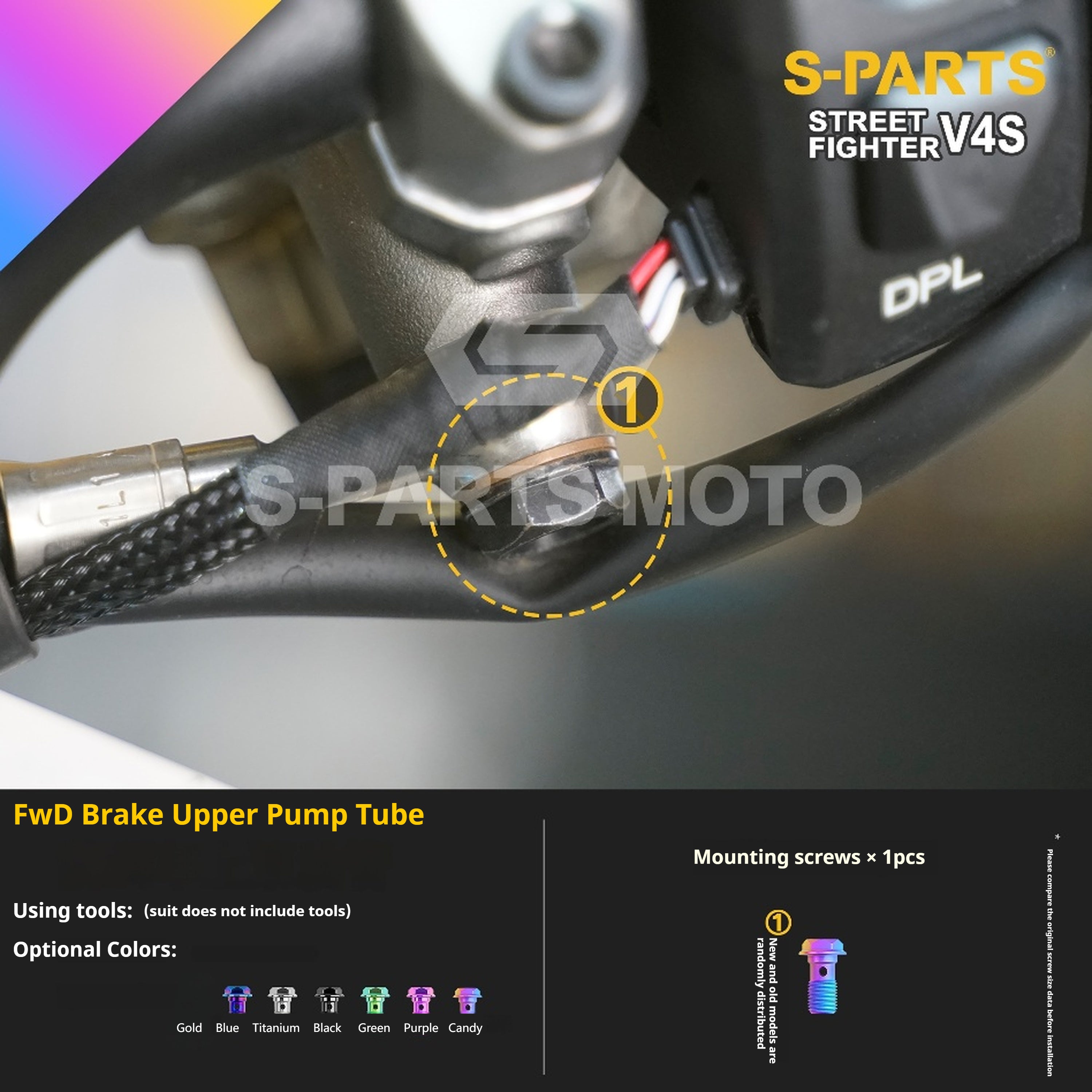 SPARTS Titanium Bolt Kit for Ducati Streetfighter V4S – Candy Color Upgrade