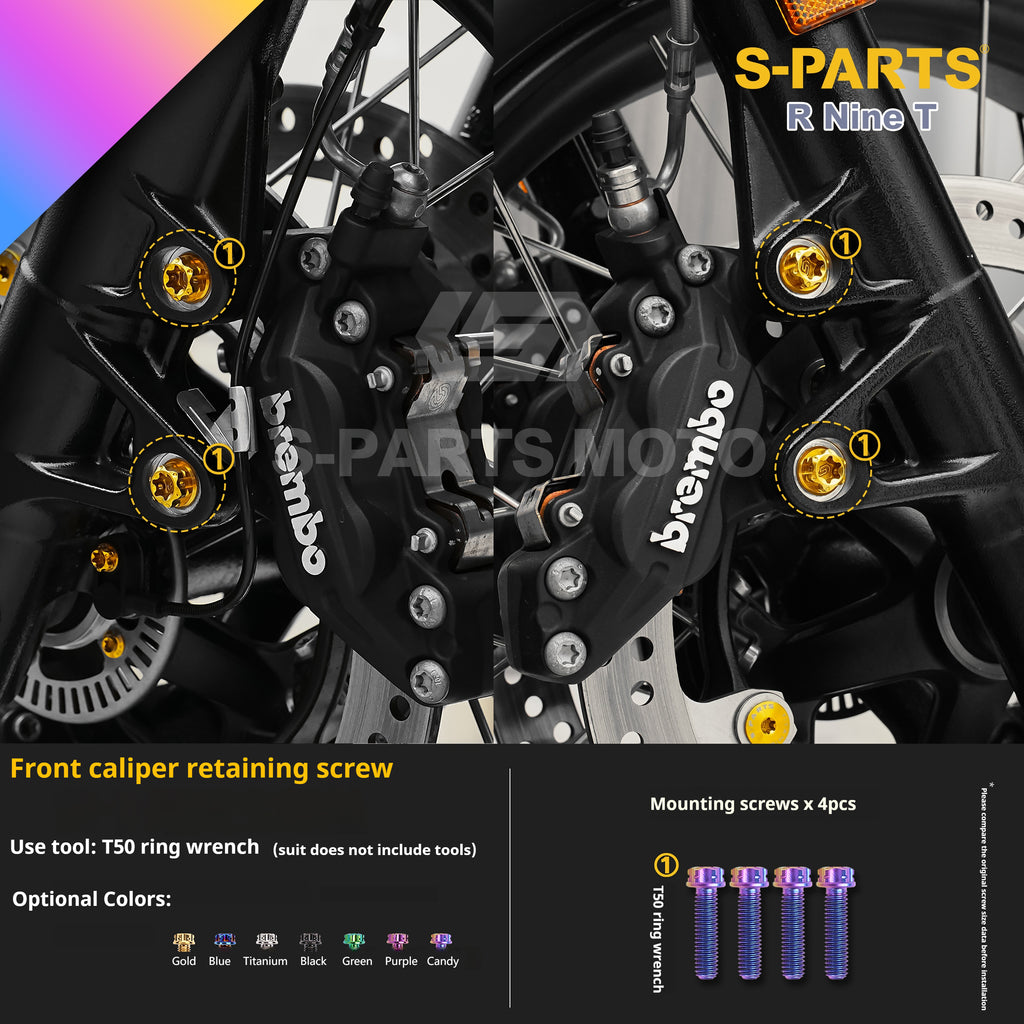 SPARTS BMW RnineT Titanium Alloy Motorcycle Bolt Upgrade Kit