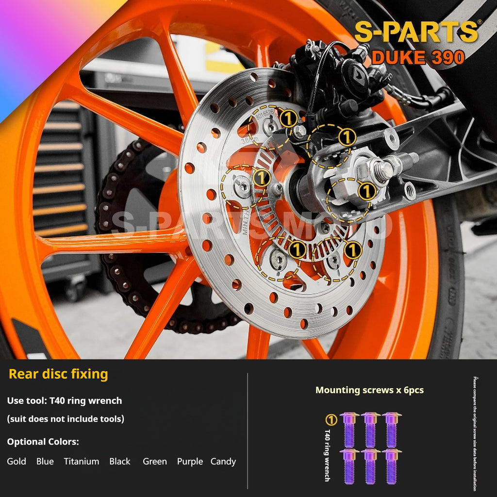 SPARTS Stan KTM DUKE 390 Dedicated · TC4 Titanium Full Motorcycle Bolt Kit