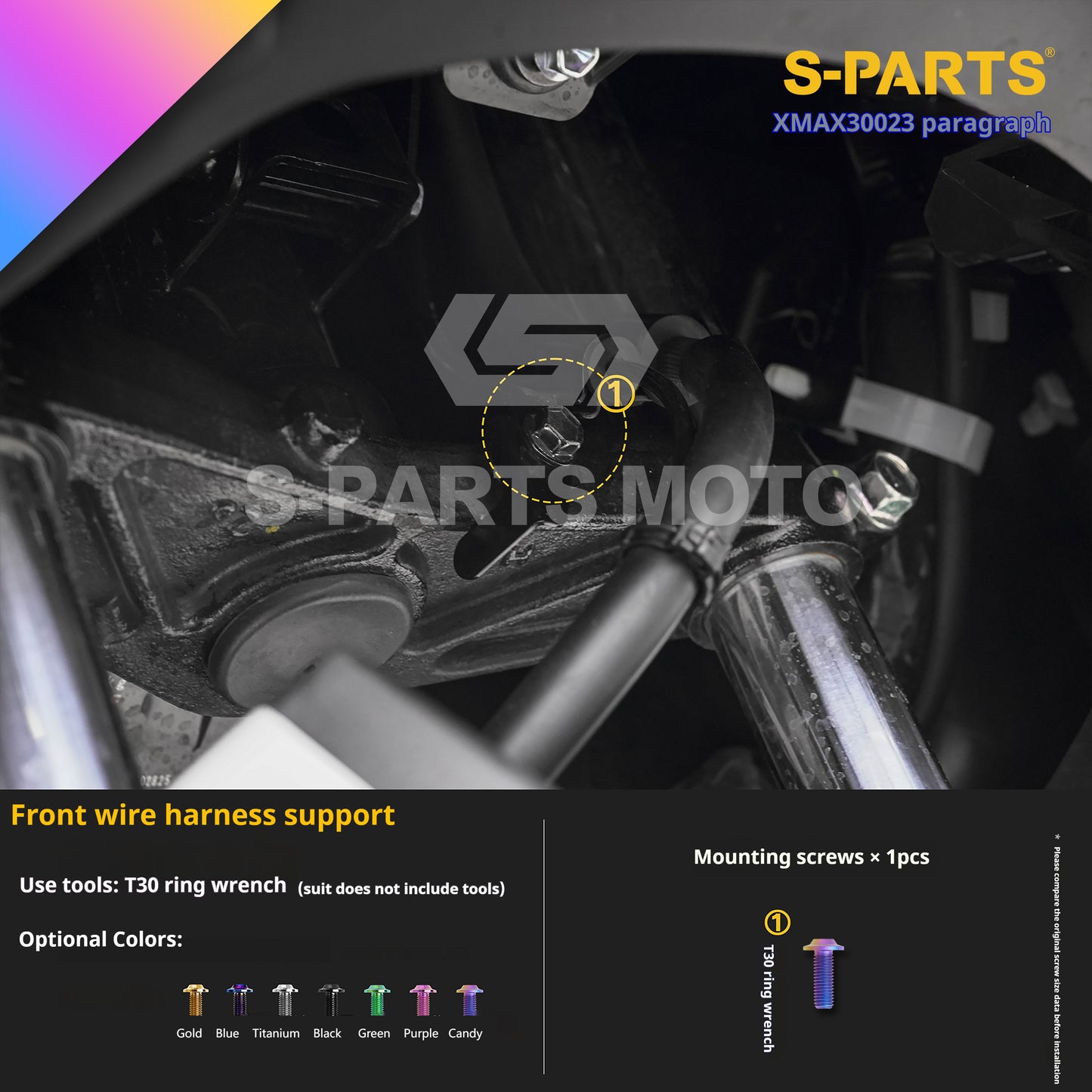 SPARTS 2023 XMAX300 Yamaha Motorcycle Modified Titanium Alloy Bolts Candy color