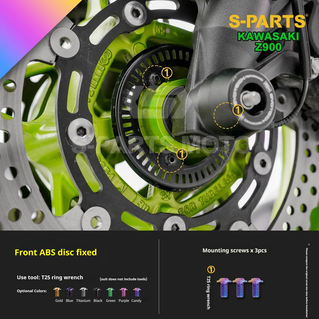 SPARTS Titanium Bolt Kit for Kawasaki Z900 2021 – ustom Candy Color & CNC Titanium Upgrade Kit - 1/2