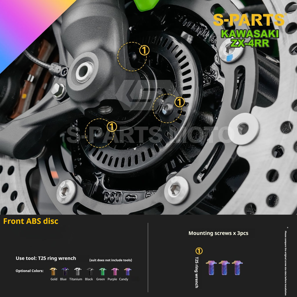 SPARTS Titanium Bolt Kit for Kawasaki ZX-4RR 2023 – Custom Candy Color & CNC Titanium Upgrade Kit- 1/2