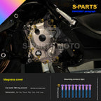 SPARTS Titanium Bolt Kit for 2021 Yamaha XMAX 300 Motorcycle Upgrade