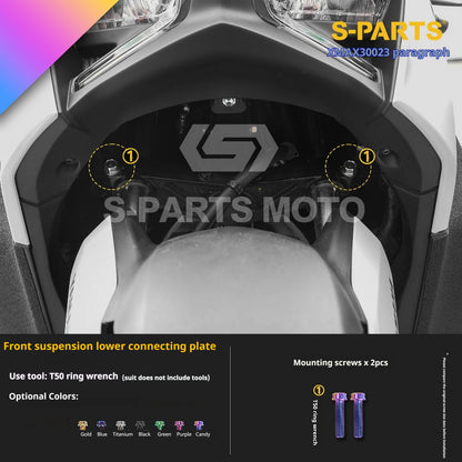 SPARTS 2023 XMAX300 Yamaha Motorcycle Modified Titanium Alloy Bolts Candy color