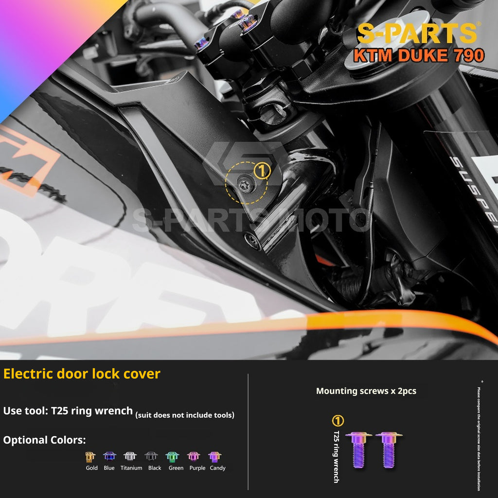 SPARTS Candy Color Titanium Bolt Kit for KTM DUKE 790 Disc Upgrade- Candy color