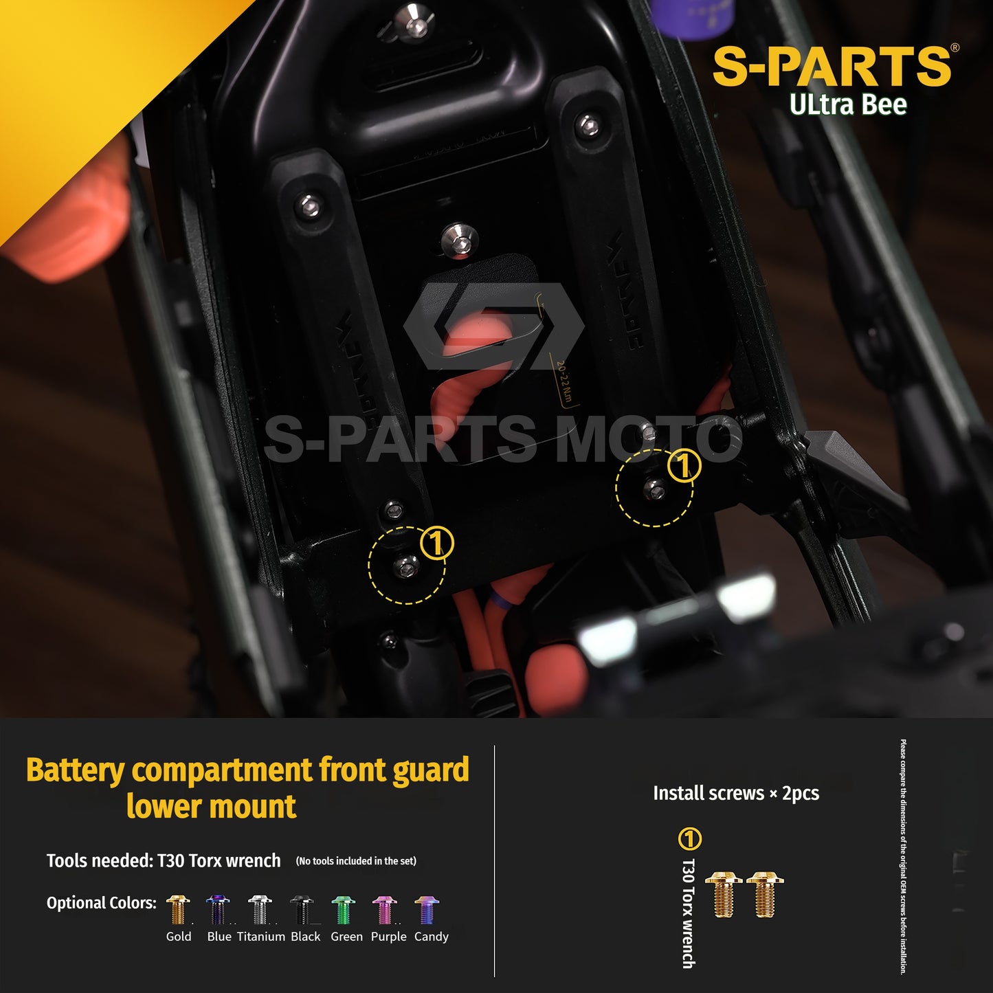 SPARTS Titanium Bolt Kit for Ultra Bee | Full Motorcycle Upgrade Set