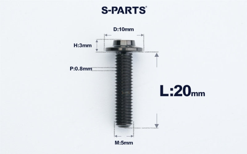 SPARTS A3 Countersunk Head M5 D10 Titanium Bolt TC4 Motorcycle & E-Bike Custom Fastener