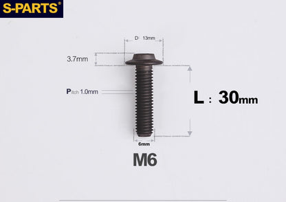 SPARTS A3 Button Head M6 D13 Titanium Bolt for Motorcycle & Bicycle Modification