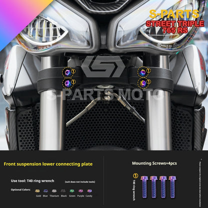 SPARTS Titanium Alloy Bolts Candy Color for Triumph 765 Street Triple RS Motorcycle Modification
