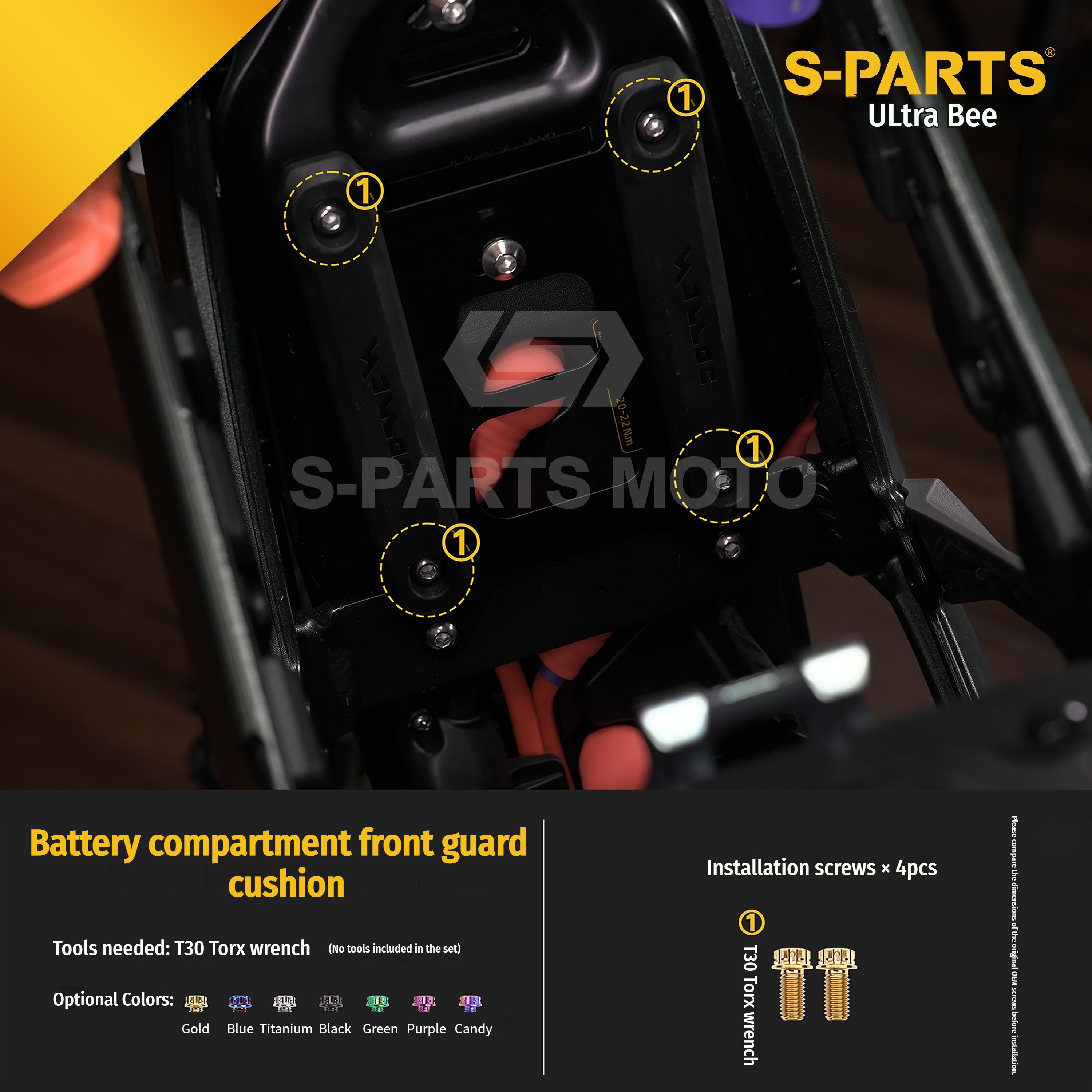 SPARTS Titanium Bolt Kit for Ultra Bee | Full Motorcycle Upgrade Set