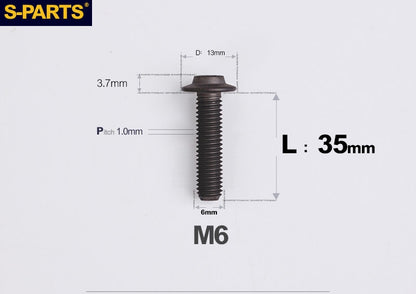 SPARTS A3 Button Head M6 D13 Titanium Bolt for Motorcycle & Bicycle Modification