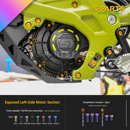 S-PARTS TC4 Titanium Full Bolt Kit for Sur-Ron Light Bee X (2025 Model)
