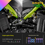 SPARTS TC4 Titanium Bolt Kit for Kawasaki Z900 2021 | Motorcycle Titanium Bolt Upgrade