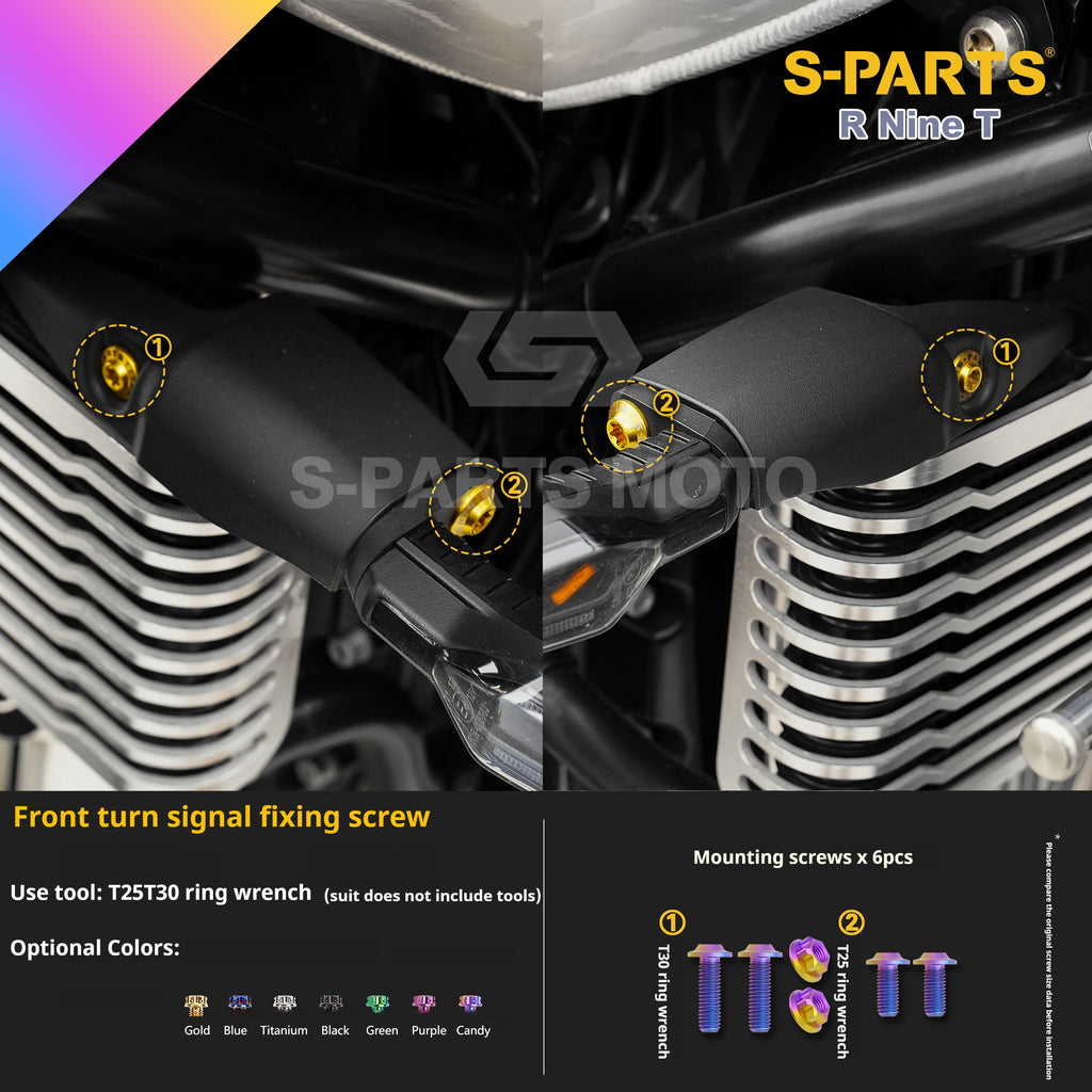 SPARTS BMW RnineT Titanium Alloy Motorcycle Bolt Upgrade Kit