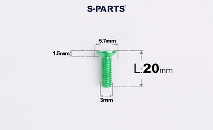 SPARTS Series M3 L6-30 Countersunk Titanium Bolt