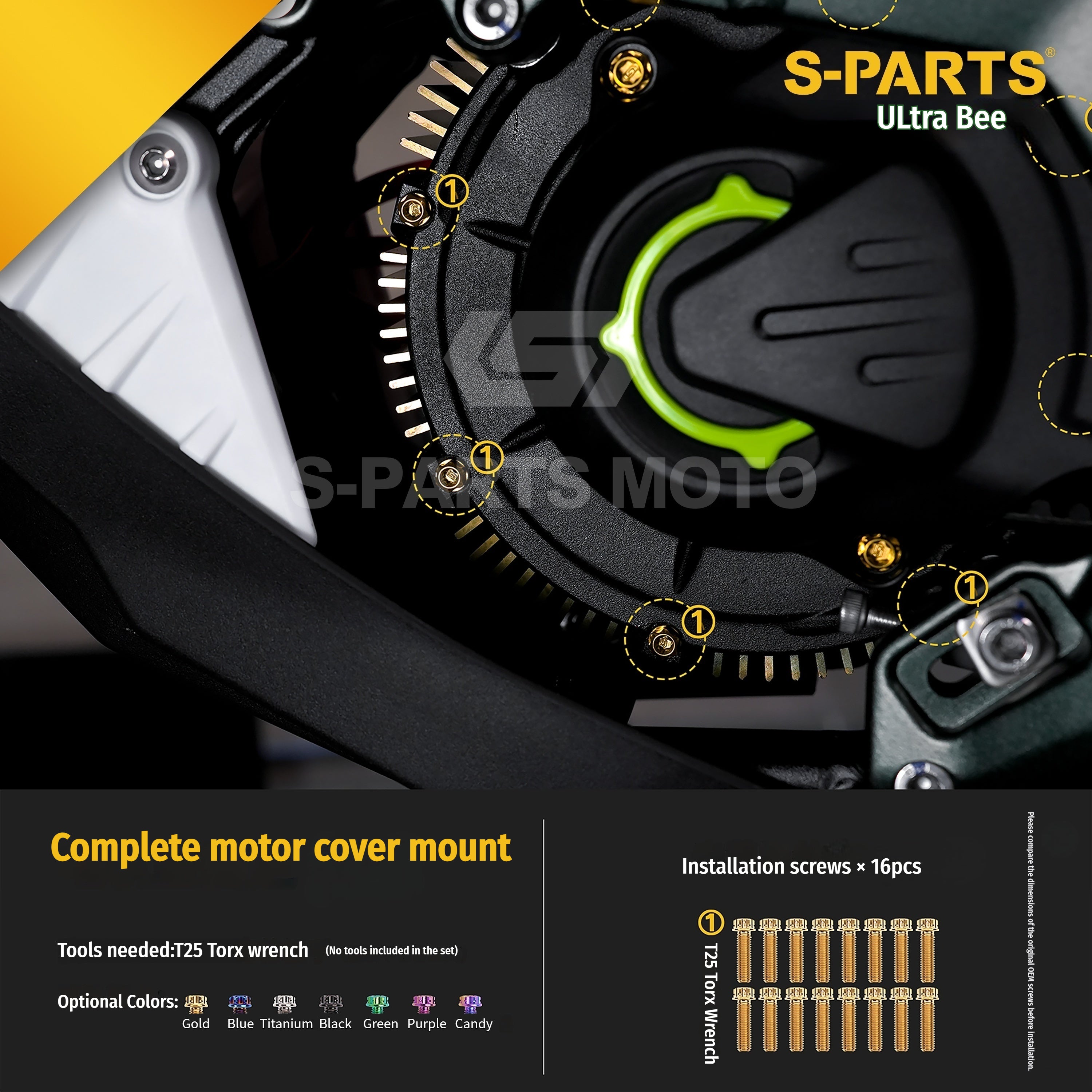 SPARTS Titanium Bolt Kit for Ultra Bee | Full Motorcycle Upgrade Set