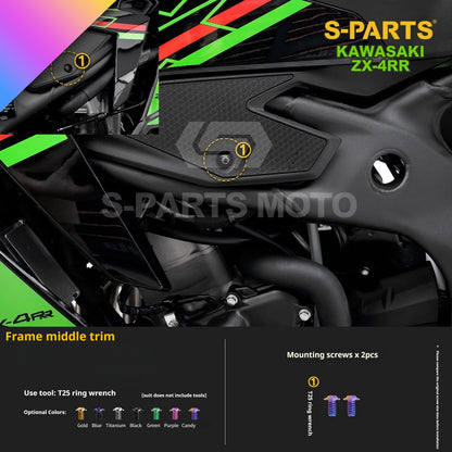SPARTS TC4 Titanium Bolt Kit for Kawasaki ZX-4RR | Motorcycle Titanium Bolt Upgrade