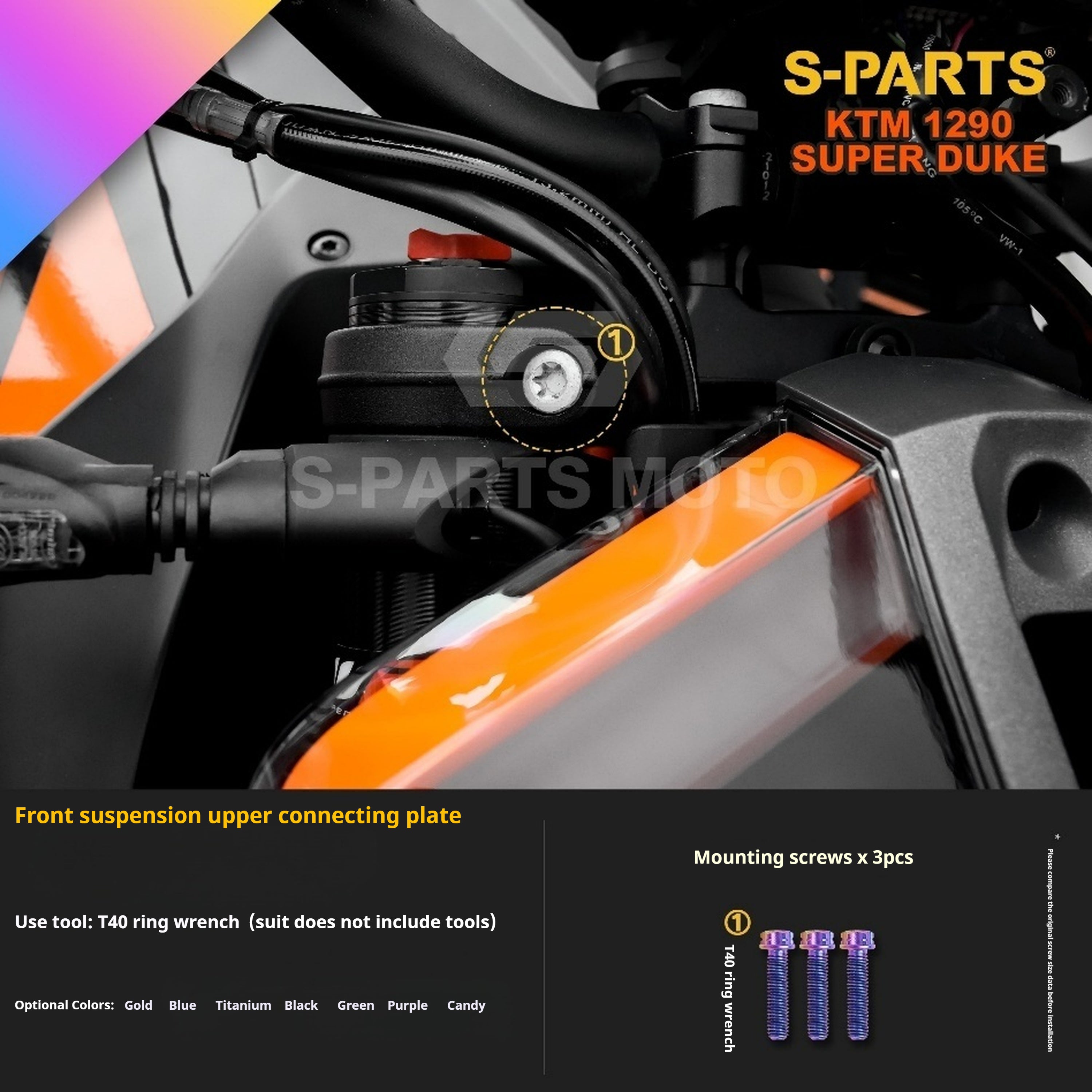 SPARTS KTM Super Duke 1290 · Full TC4 Titanium Bolt Kit｜Motorcycle Upgrade Set