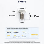 S-PARTS TC4 Titanium Mirror Plug Bolt M8 M10 RH/LH for Motorcycle