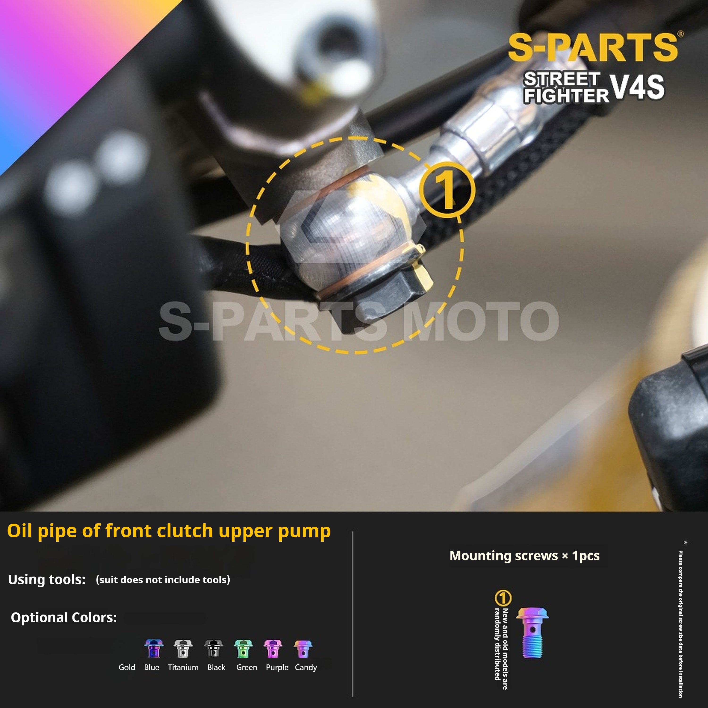 SPARTS Titanium Bolt Kit for Ducati Streetfighter V4S – Candy Color Upgrade