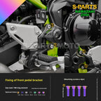 SPARTS TC4 Titanium Bolt Kit for Kawasaki Z900 2021 | Motorcycle Titanium Bolt Upgrade