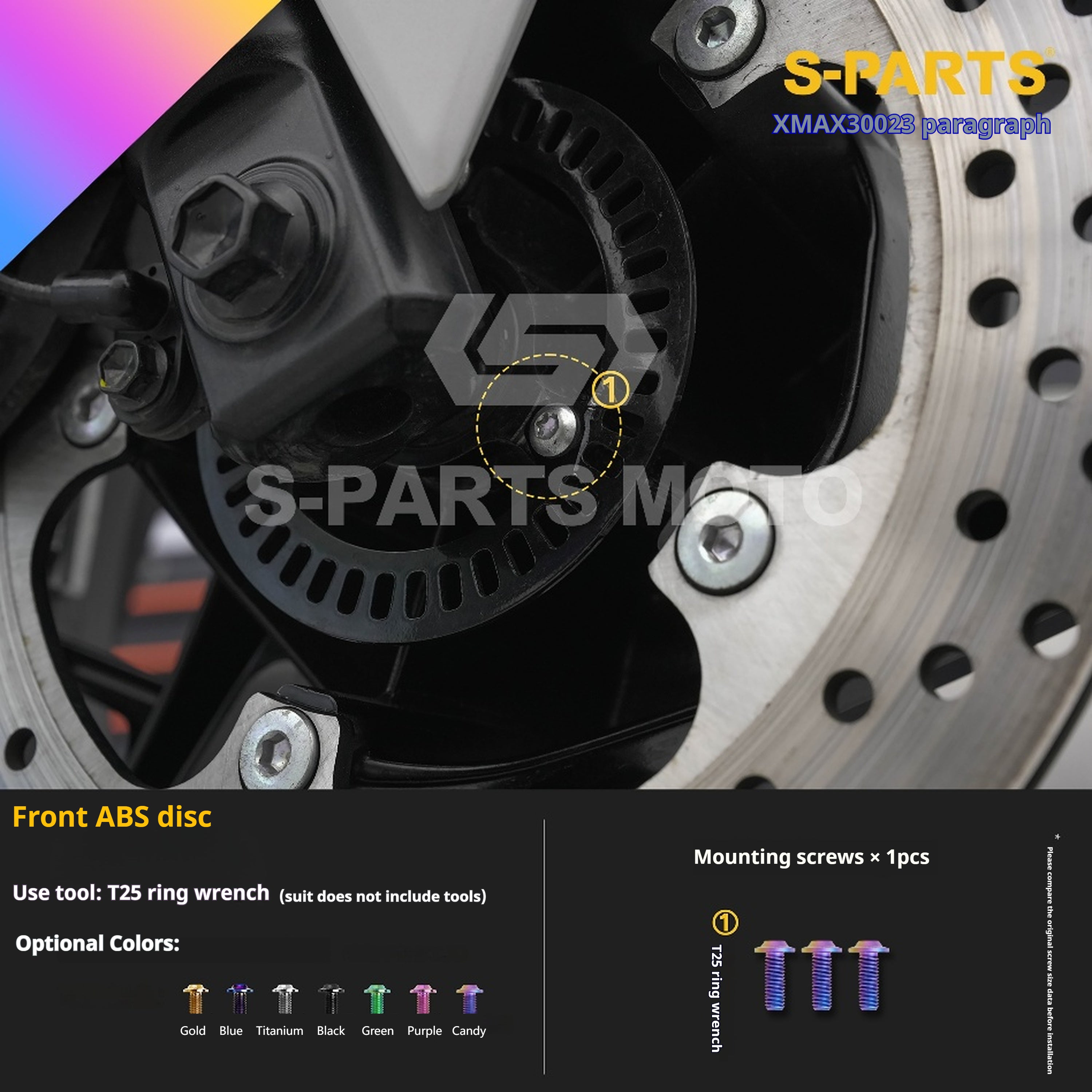 SPARTS Titanium Bolt Set for 2023 XMAX300 – Yamaha Motorcycle Custom Upgrade– Custom Candy Color - 1/2