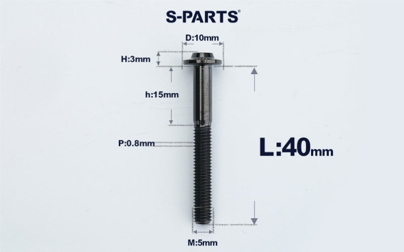 SPARTS A3 Countersunk Head M5 D10 Titanium Bolt TC4 Motorcycle & E-Bike Custom Fastener