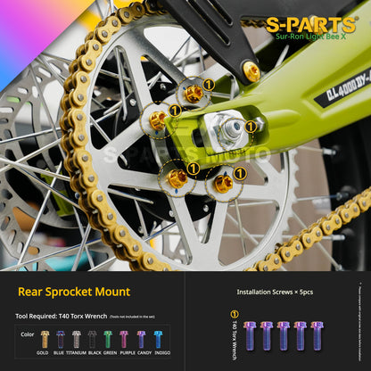S-PARTS TC4 Titanium Full Bolt Kit for Sur-Ron Light Bee X (2025 Model)