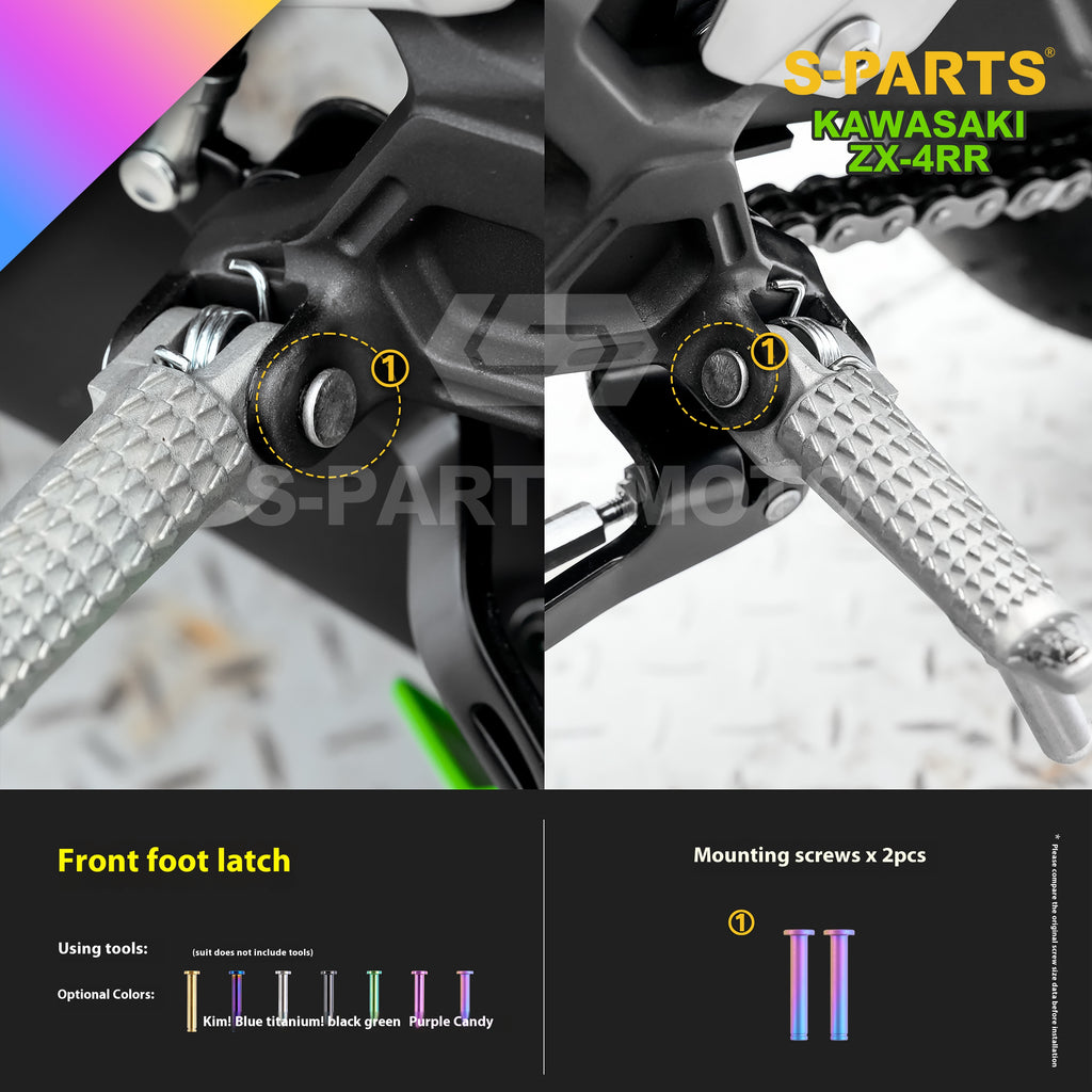 SPARTS Titanium Bolt Kit for Kawasaki ZX-4RR 2023 – Custom Candy Color & CNC Titanium Upgrade Kit- 1/2