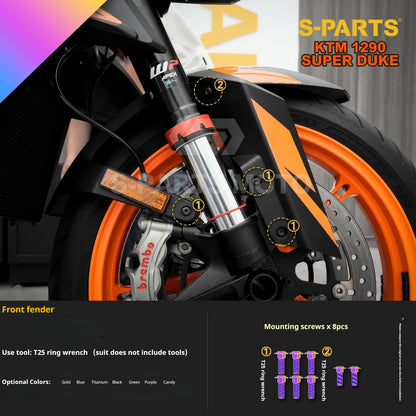 SPARTS Titanium Alloy Fasteners Compatible with KTM Super Duke 1290