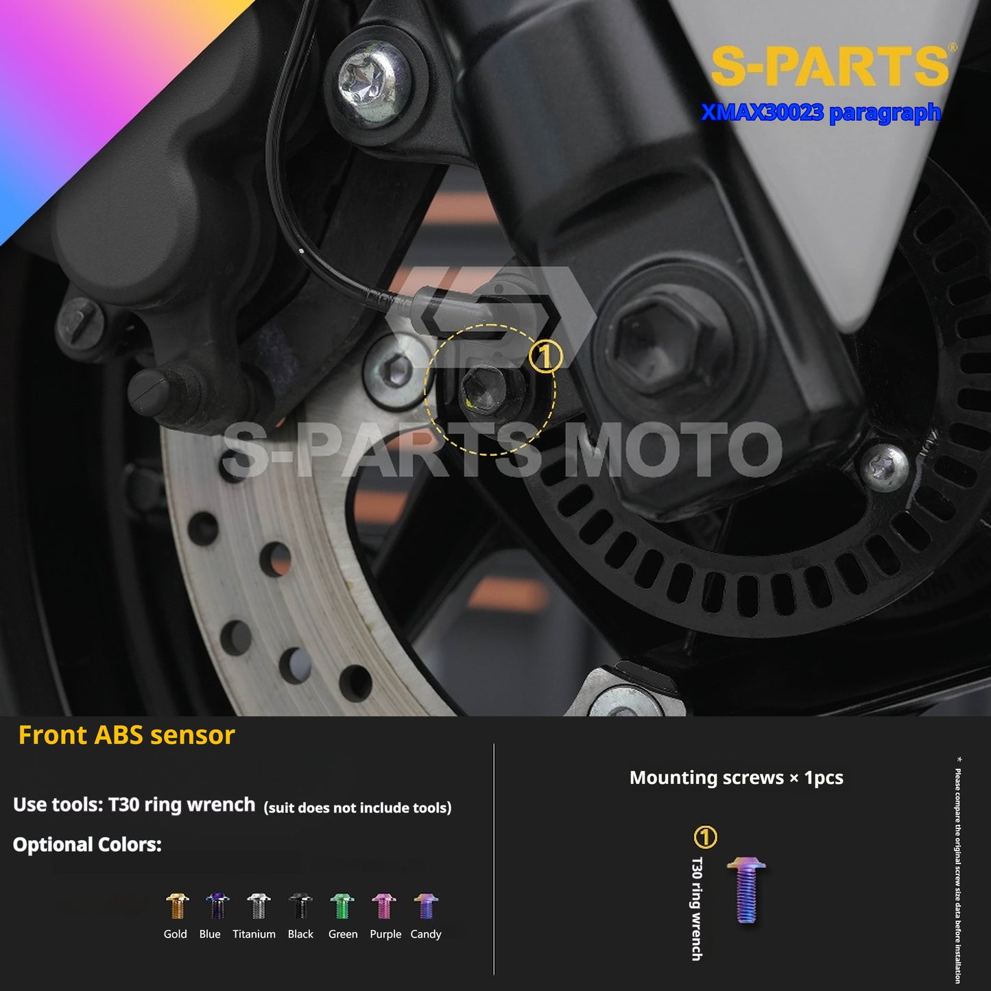 SPARTS 2023 XMAX300 Yamaha Motorcycle Modified Titanium Alloy Bolts Candy color