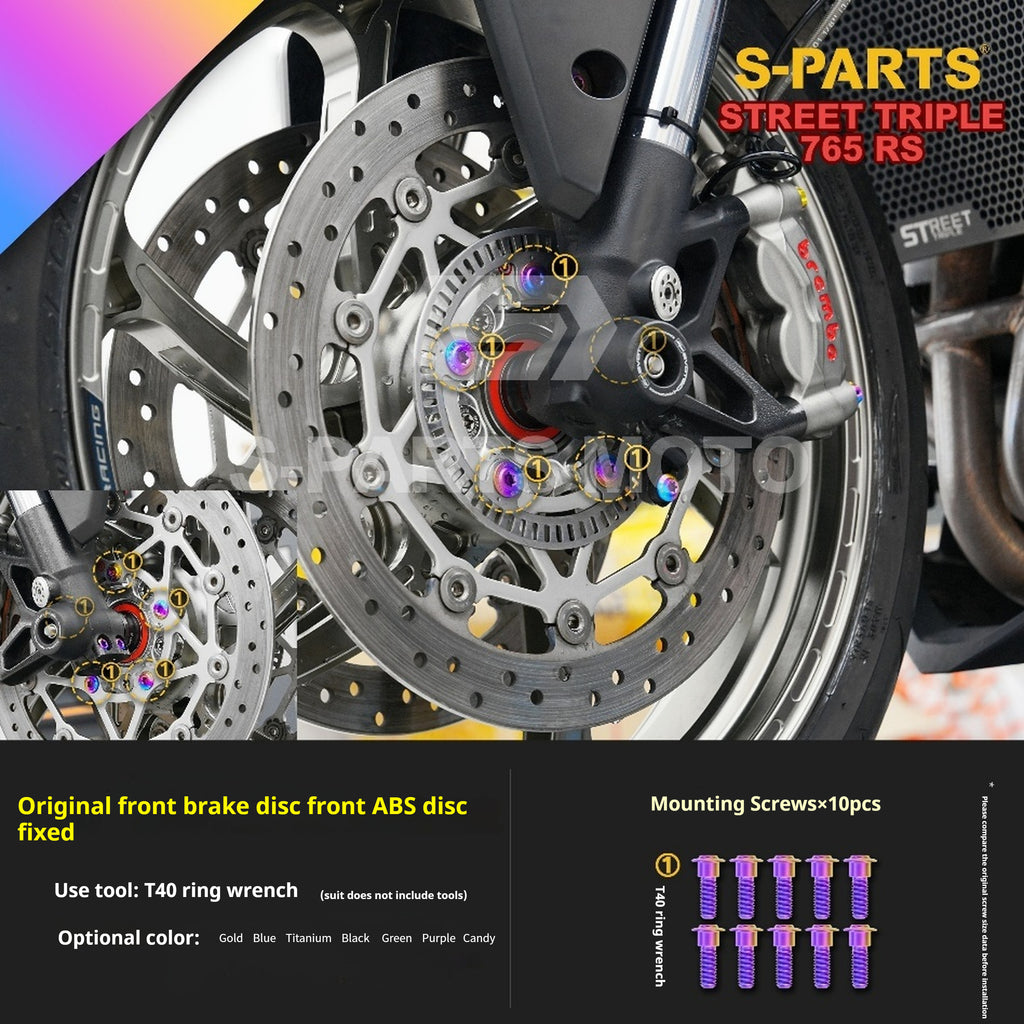 SPARTS Titanium Screw Set for Triumph Street Triple RS –CNC Titanium Upgrade Kit