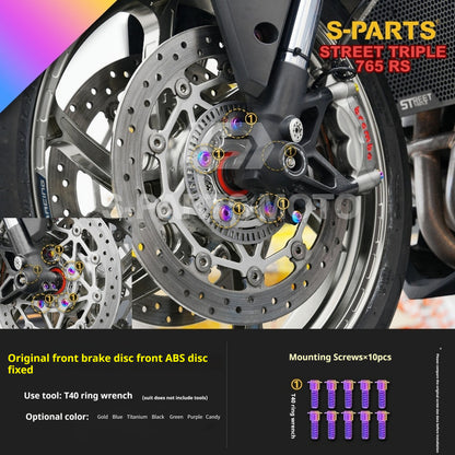 SPARTS Titanium Alloy Bolts Candy Color for Triumph 765 Street Triple RS Motorcycle Modification
