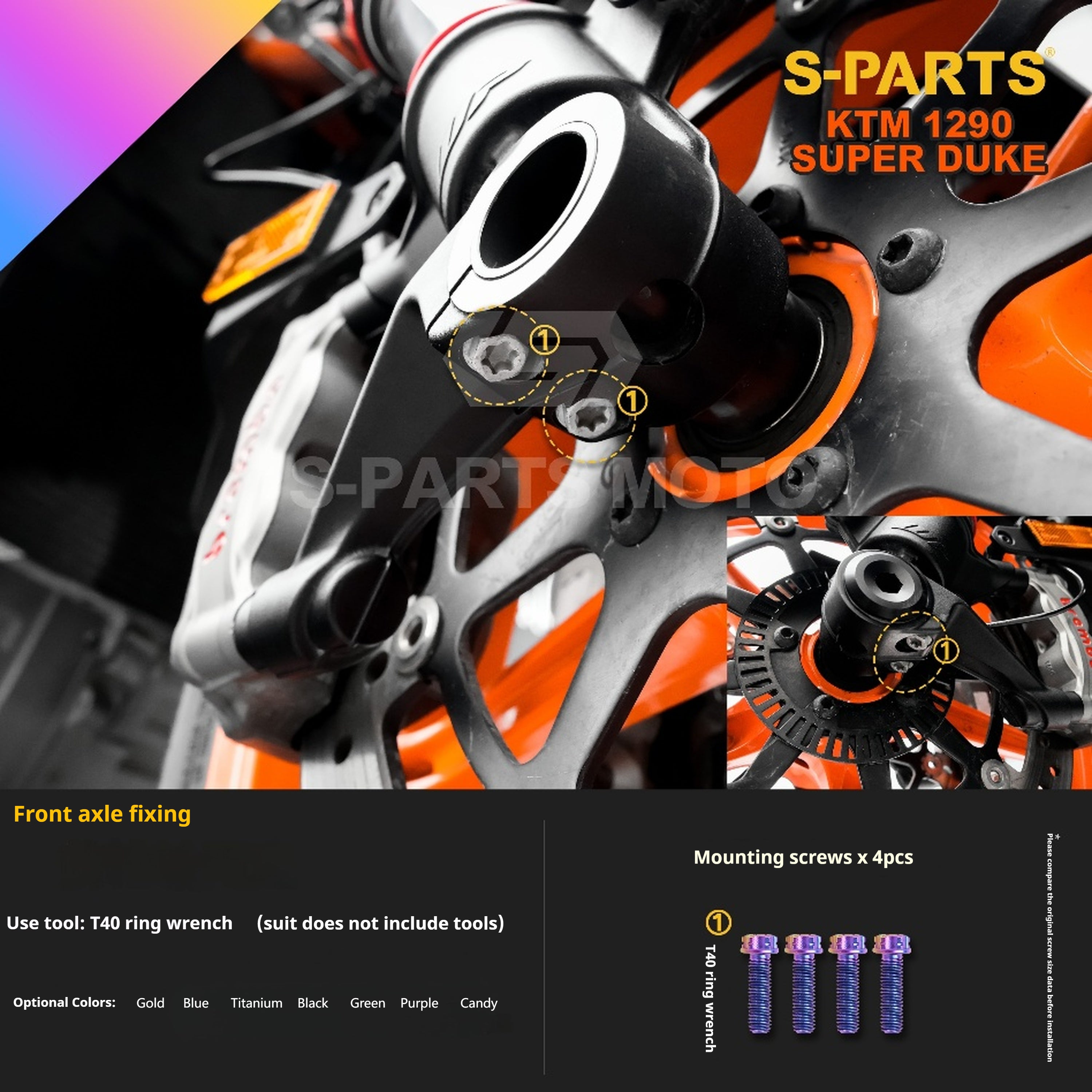 SPARTS KTM Super Duke 1290 · Full TC4 Titanium Bolt Kit｜Motorcycle Upgrade Set