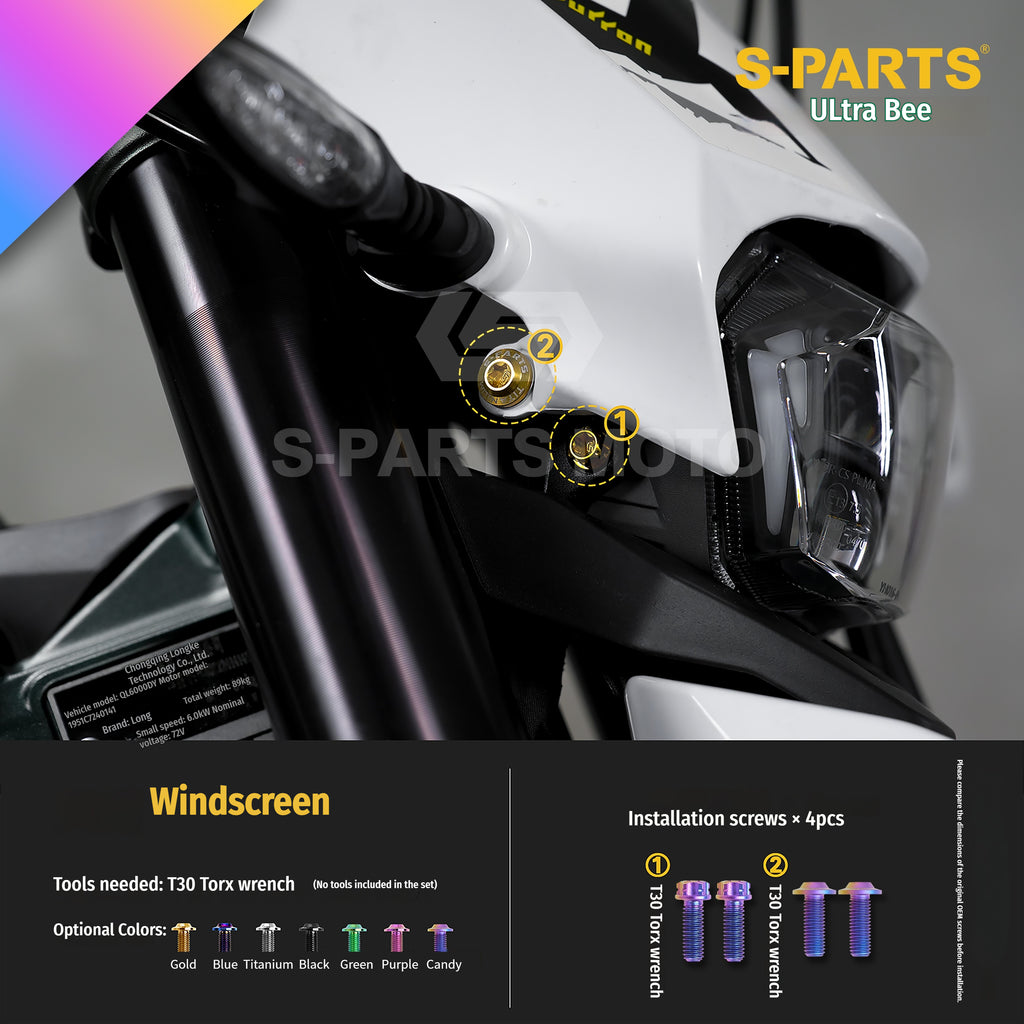 SPARTS Titanium Bolt Kit for Ultra Bee | Full Motorcycle Upgrade Set