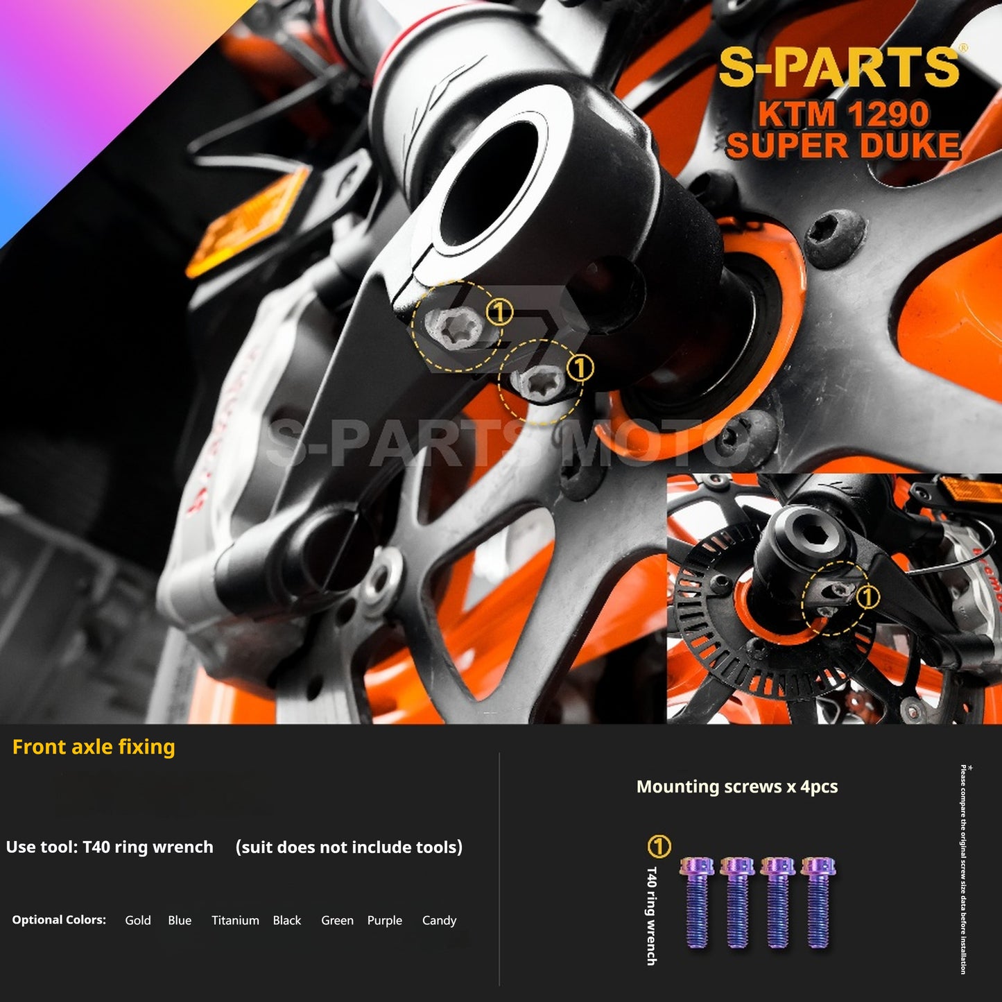 SPARTS Titanium Alloy Fasteners Compatible with KTM Super Duke 1290