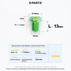 S-PARTS TC4 Titanium Mirror Plug Bolt M8 M10 RH/LH for Motorcycle