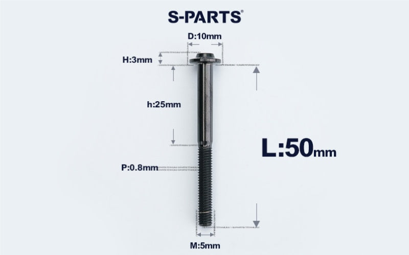 SPARTS A3 Countersunk Head M5 D10 Titanium Bolt TC4 Motorcycle & E-Bike Custom Fastener
