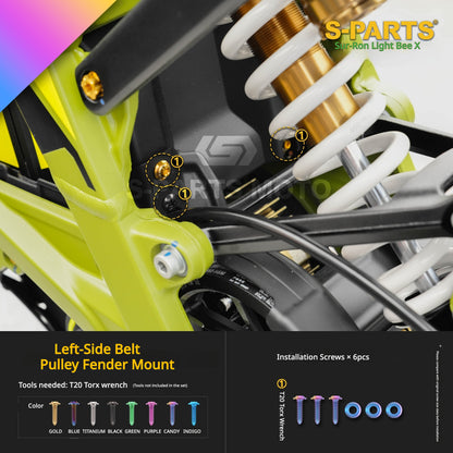 S-PARTS TC4 Titanium Full Bolt Kit for Sur-Ron Light Bee X (2025 Model)