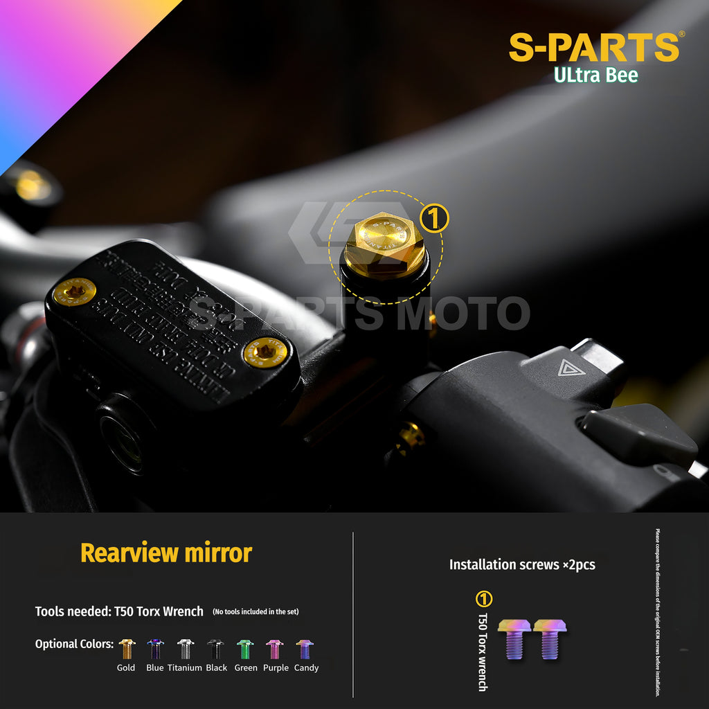 SPARTS Titanium Bolt Kit for Ultra Bee | Full Motorcycle Upgrade Set--candy