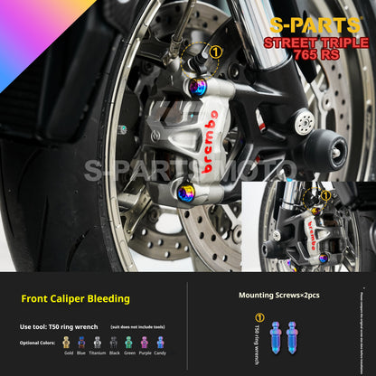 SPARTS Titanium Alloy Bolts Candy Color for Triumph 765 Street Triple RS Motorcycle Modification