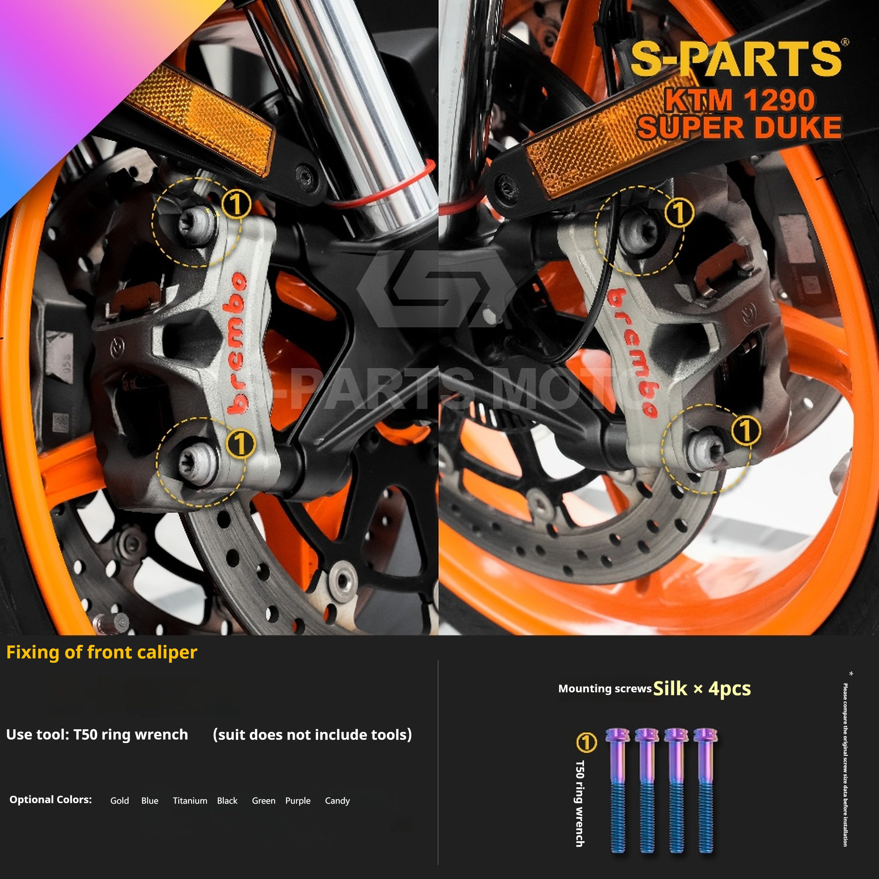 SPARTS KTM Super Duke 1290 · Full TC4 Titanium Bolt Kit｜Motorcycle Upgrade Set