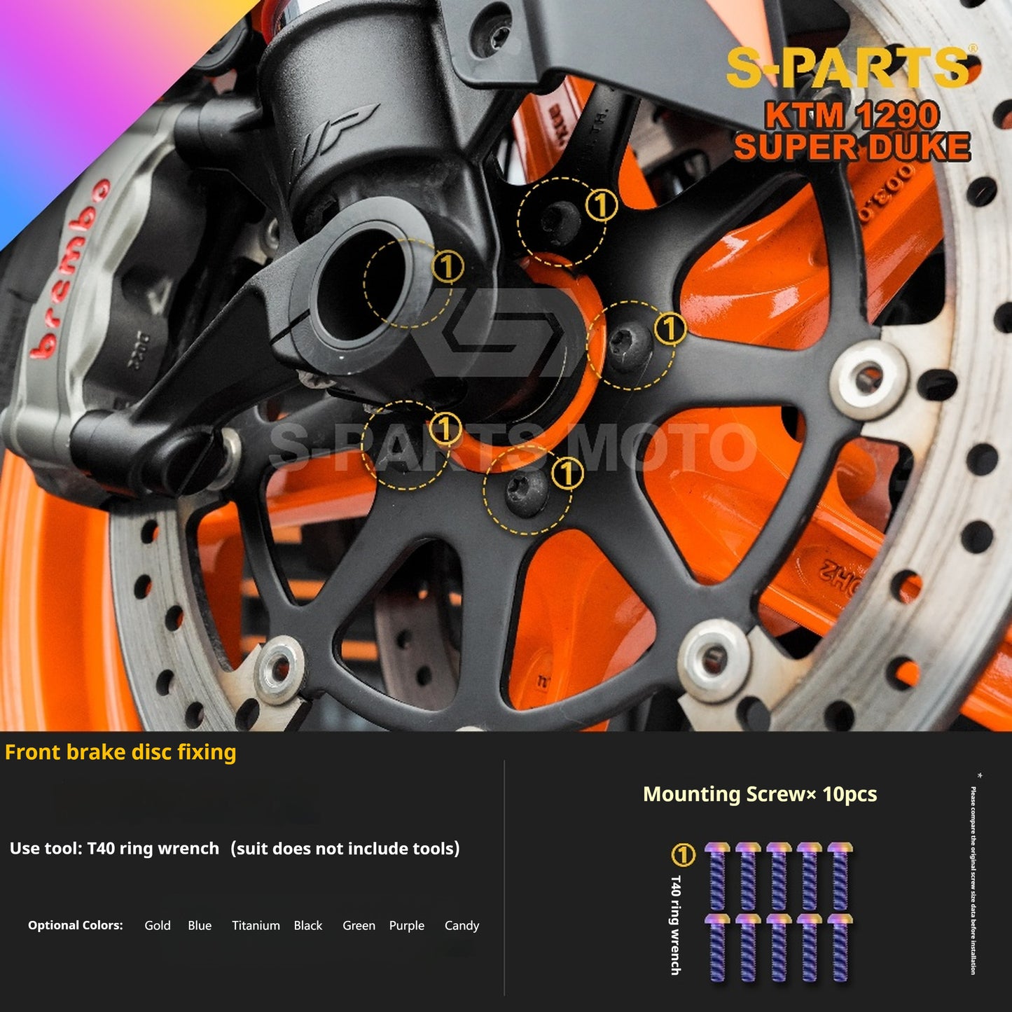 SPARTS Titanium Alloy Fasteners Compatible with KTM Super Duke 1290